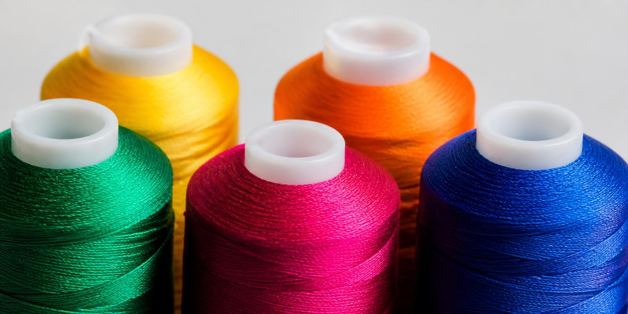 Conos de hilo Tuché en colores vivos: magenta, azul cobalto, verde esmeralda, naranja y amarillo